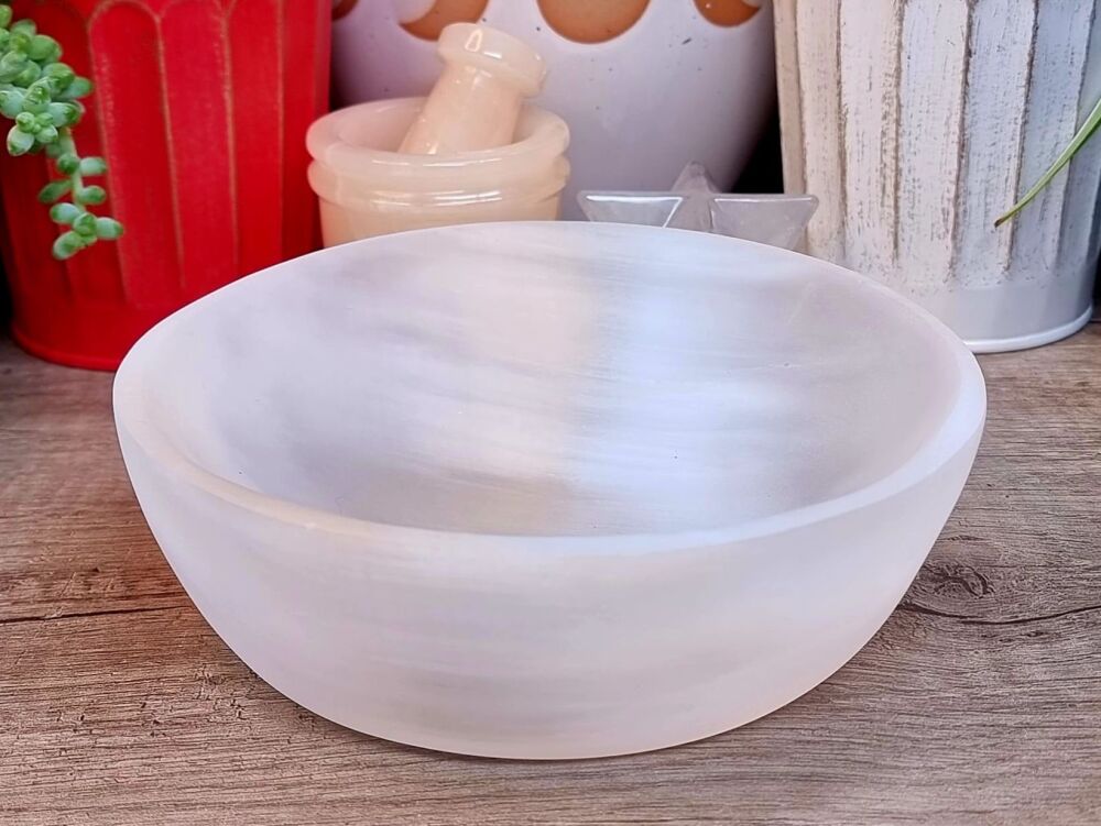 Selenite Bowl (2) - High Grade, Extra Large