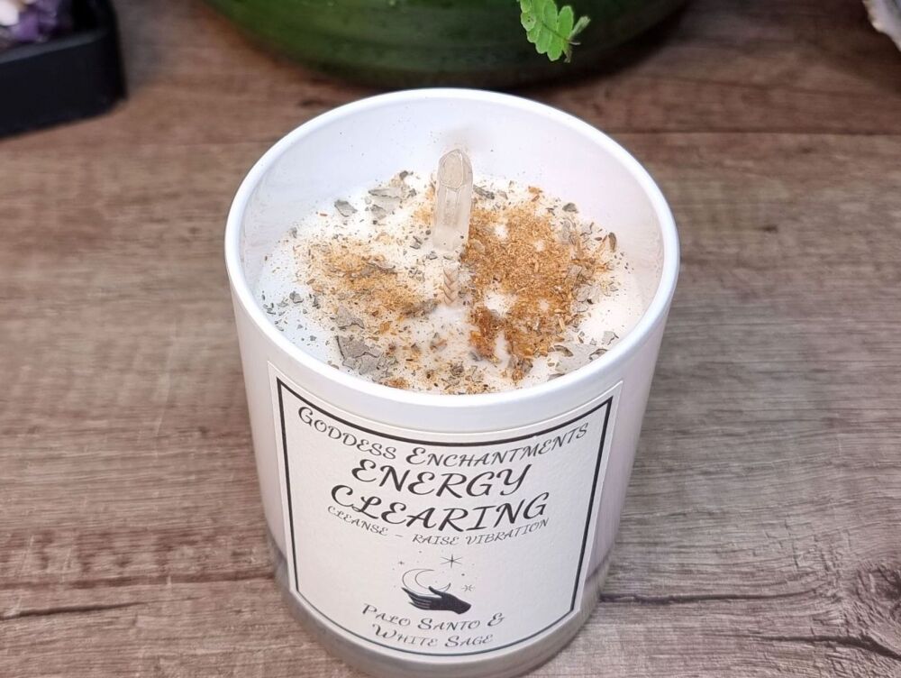 Energy Clearing Altar & Ritual Jar Candle ~ Organic and Natural