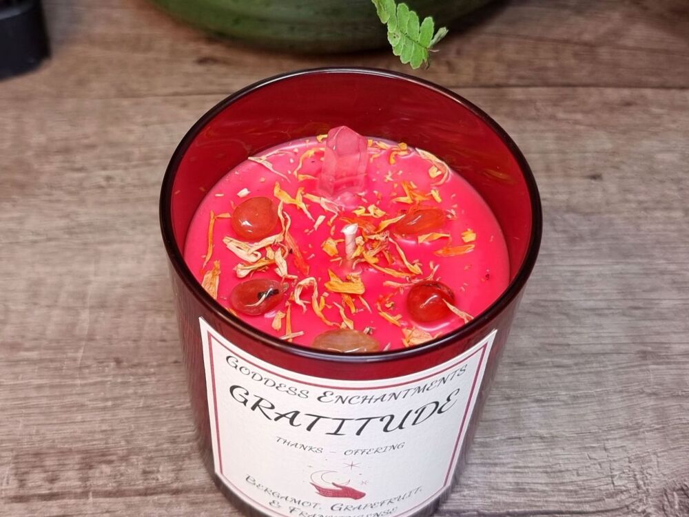 Gratitude Altar & Ritual Jar Candle ~ Organic and Natural
