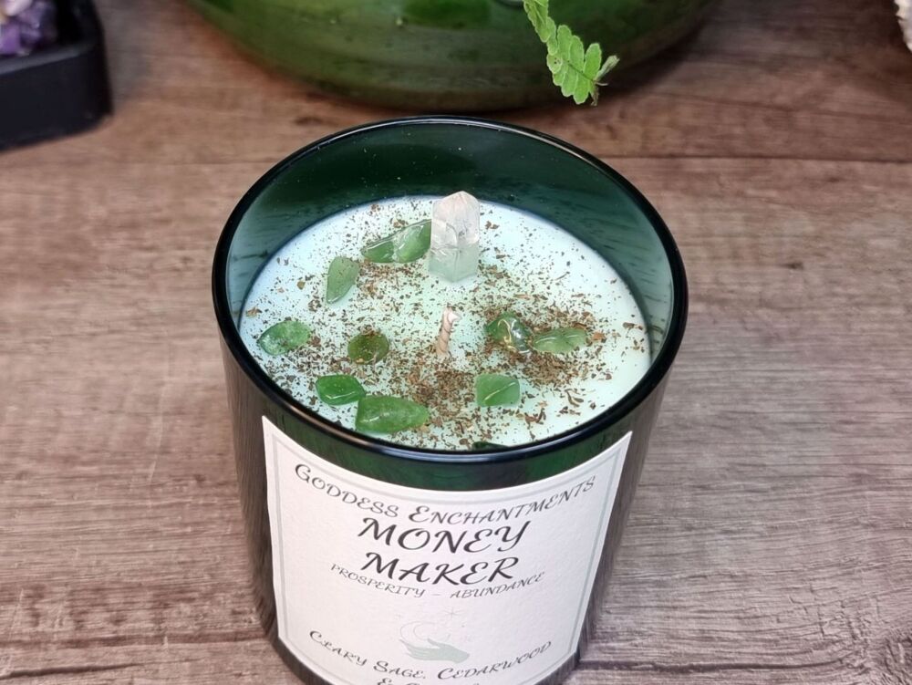 Money Maker Altar & Ritual Jar Candle ~ Organic and Natural