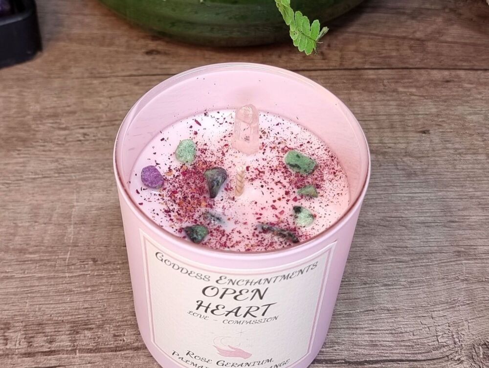 Open Heart Altar & Ritual Jar Candle ~ Organic and Natural