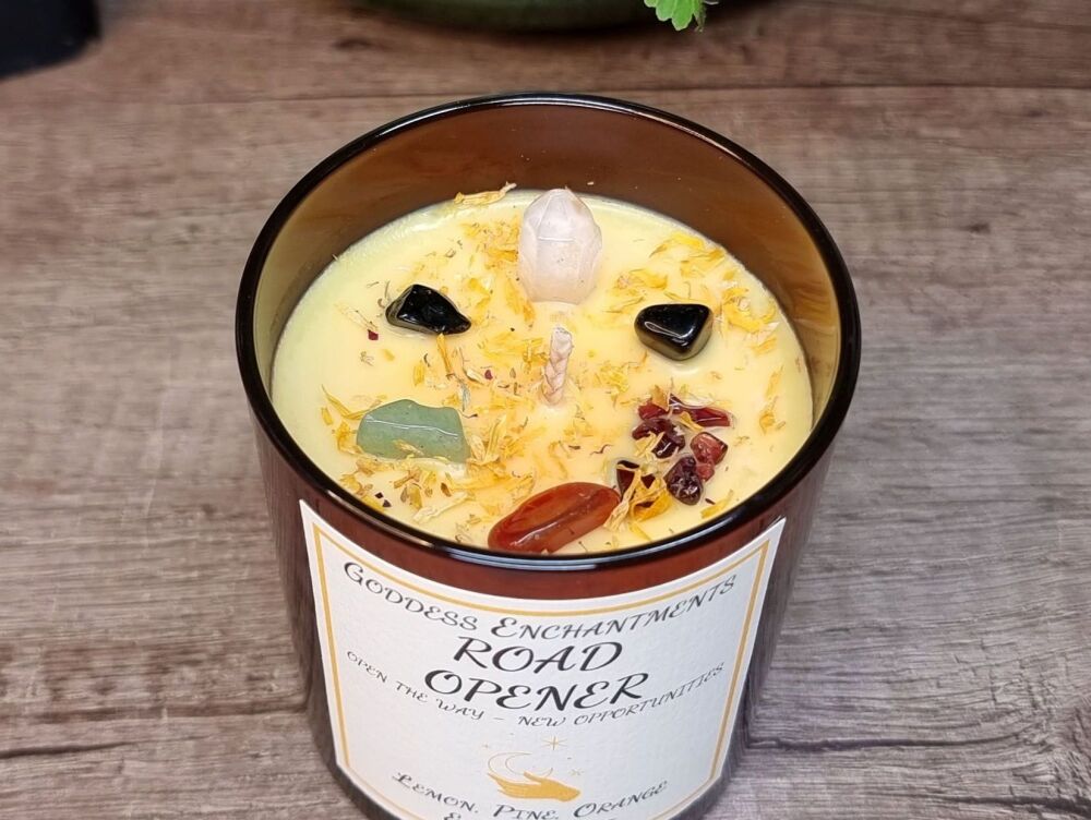 Road Opener Altar & Ritual Jar Candle ~ Organic and Natural