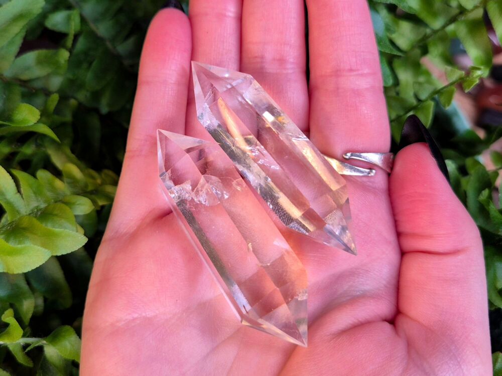 Clear Quartz Double Terminated Points (Pair of Two)