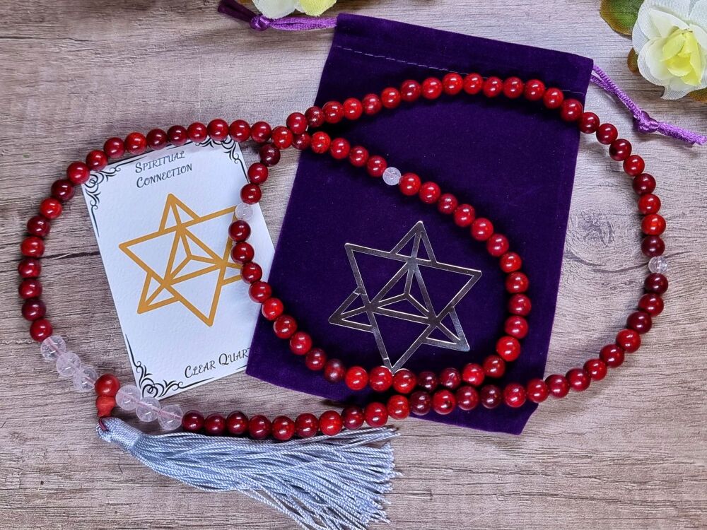 Clear Quartz Mala Set for Spiritual Connection
