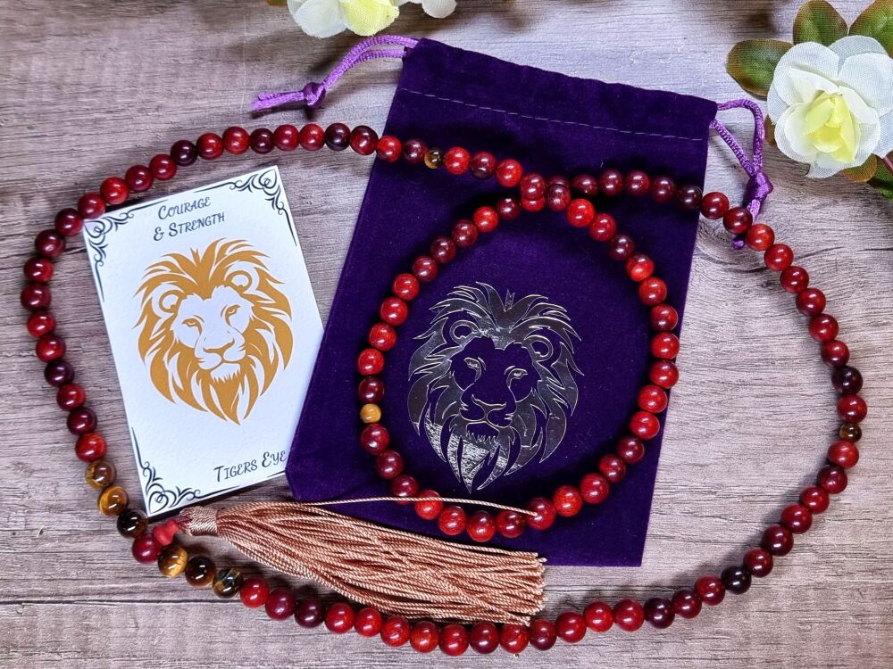 Tigers Eye Mala Set for Courage and Strength