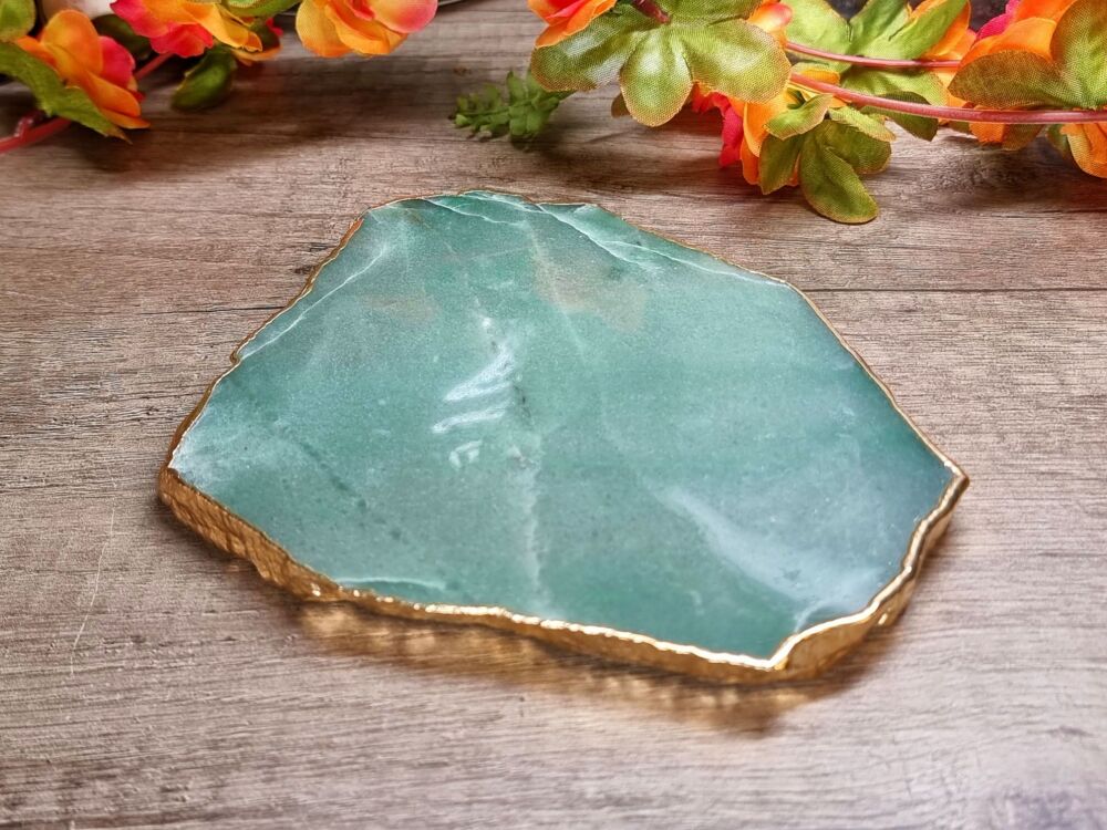 Aventurine Charging Plate (2) - Luck, Abundance, Healing, and Prosperity
