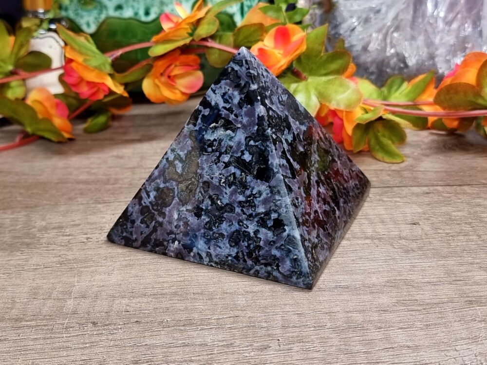 Mystic Merlinite (Indigo Gabro) Pyramid - Magick & Mystery