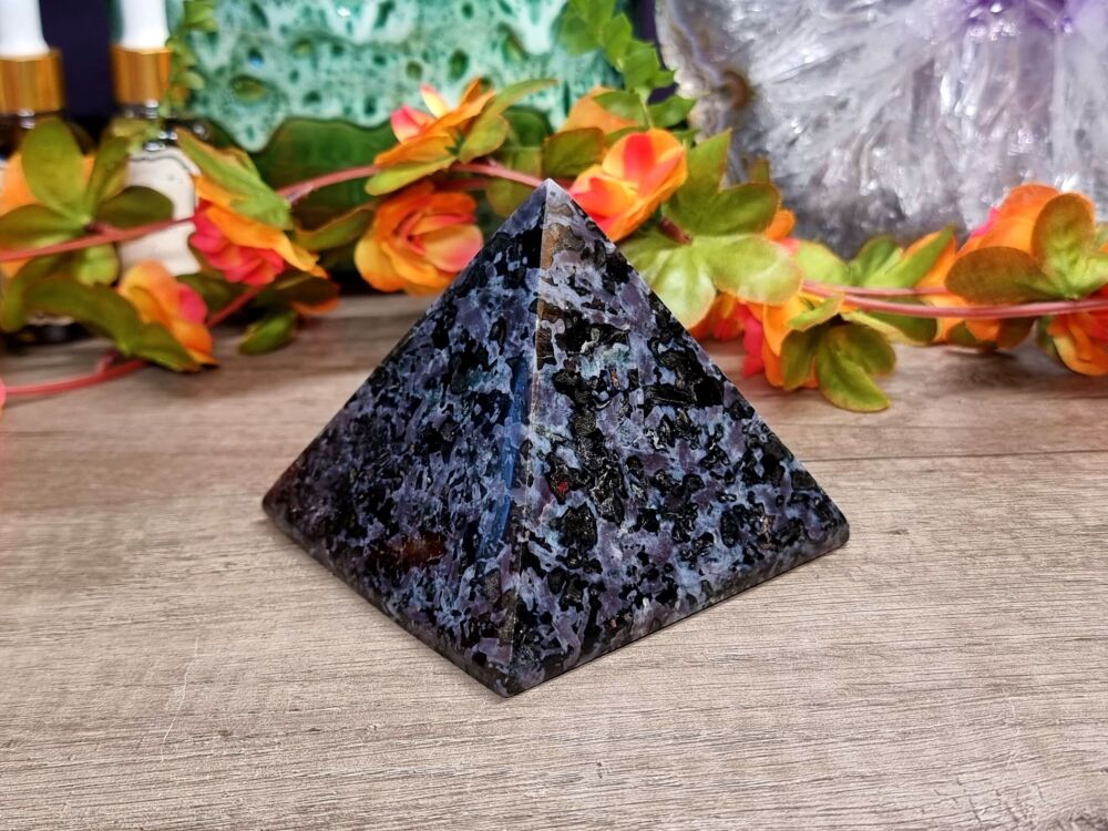 Mystic Merlinite (Indigo Gabro) Pyramid - Magick & Mystery
