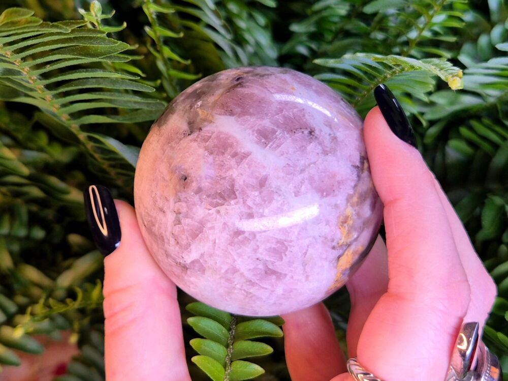 Plum Tourmaline Sphere (1) – Heart Healer and Crystal of Compassion