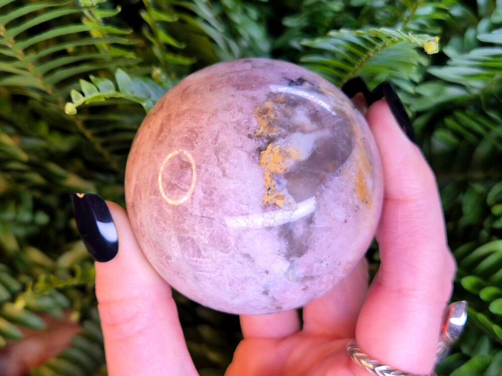 Plum Tourmaline Sphere (1) – Heart Healer and Crystal of Compassion