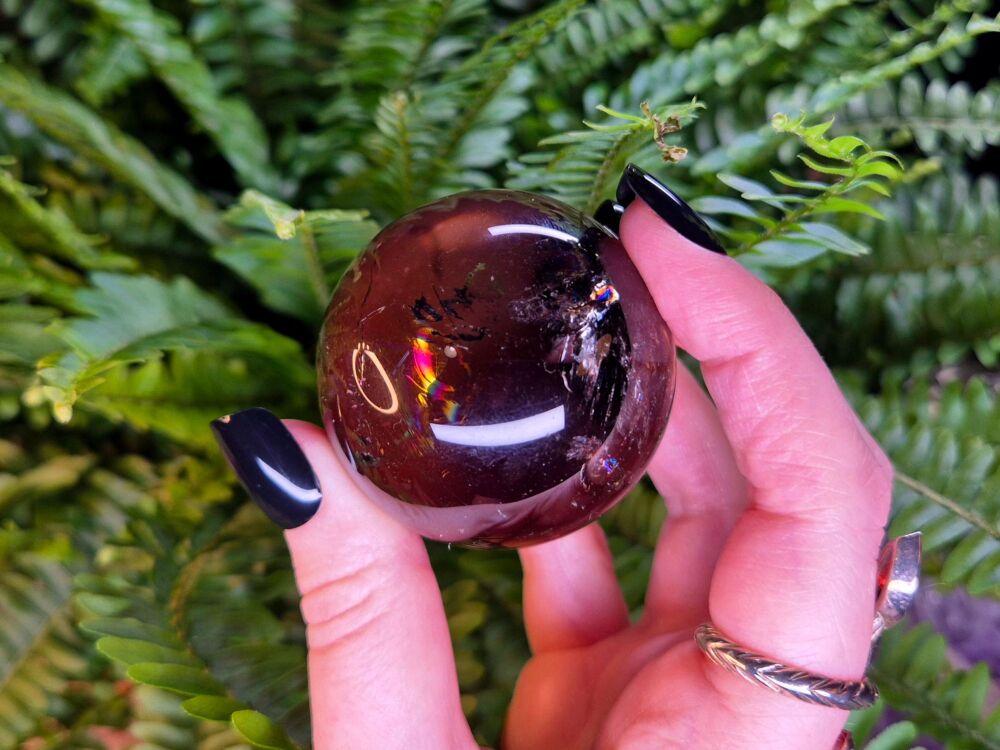 Smokey Quartz Sphere (2) - Transmute and Protect