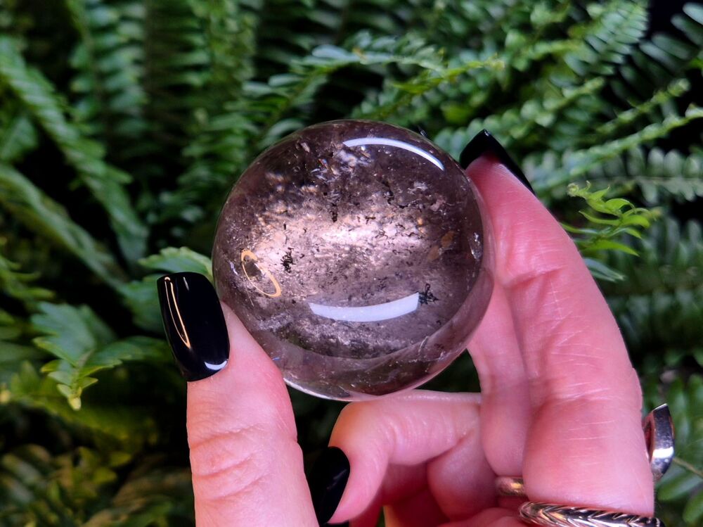 Smokey Quartz Sphere (3) - Transmute and Protect