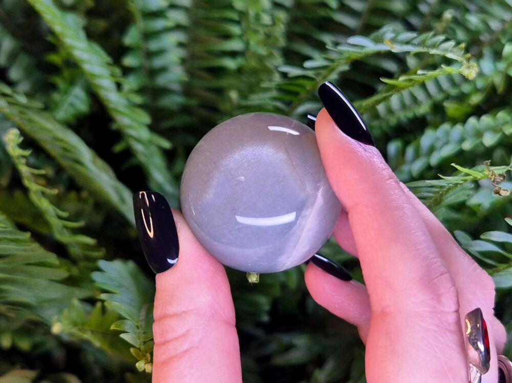 Green Moonstone Sphere (1) - Goddess Crystal