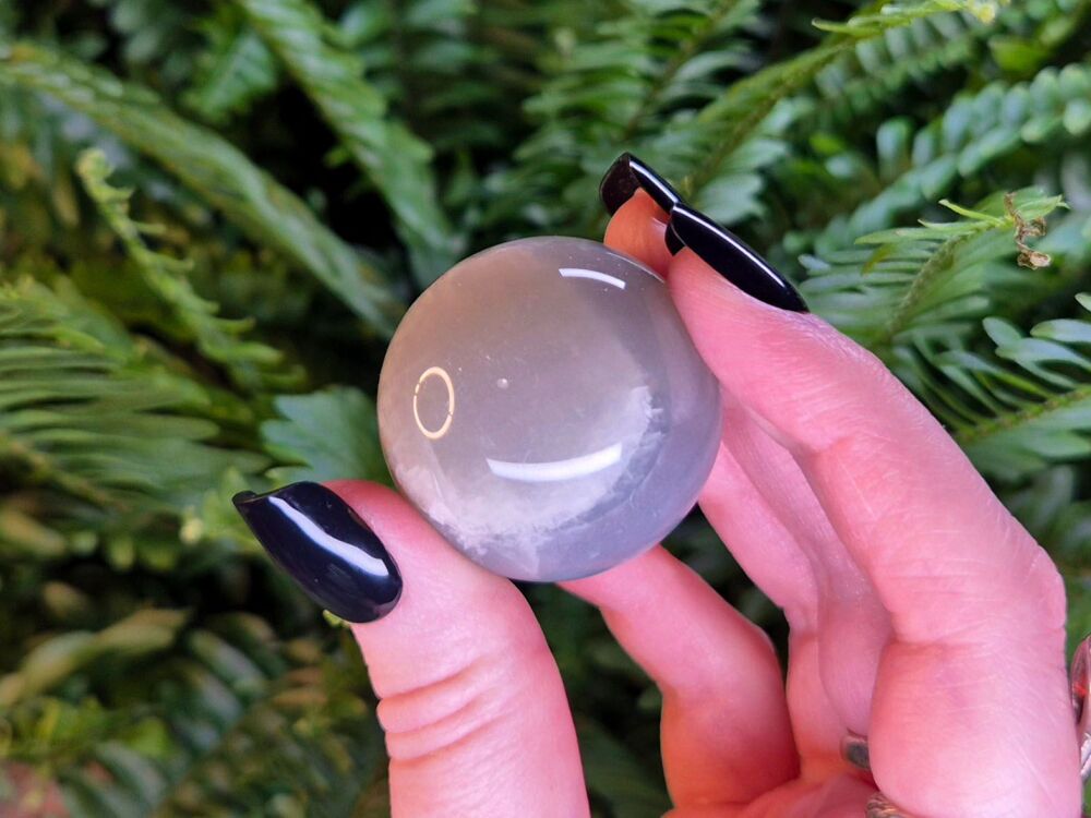 Green Moonstone Sphere (1) - Goddess Crystal