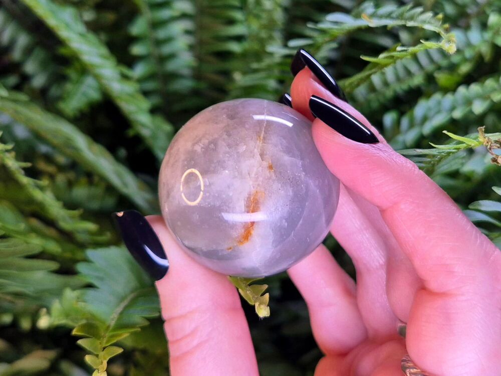 Green Moonstone Sphere (2) - Goddess Crystal