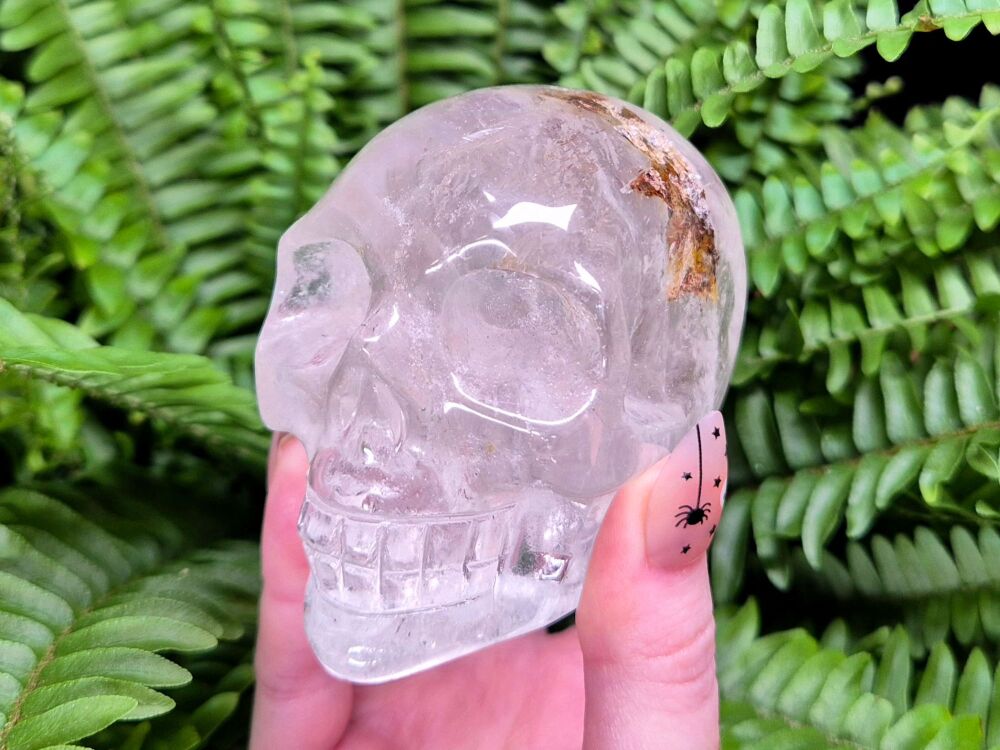 * Guardian Of The Roots To Healing * - Garden Quartz Self Healed Crystal Skull