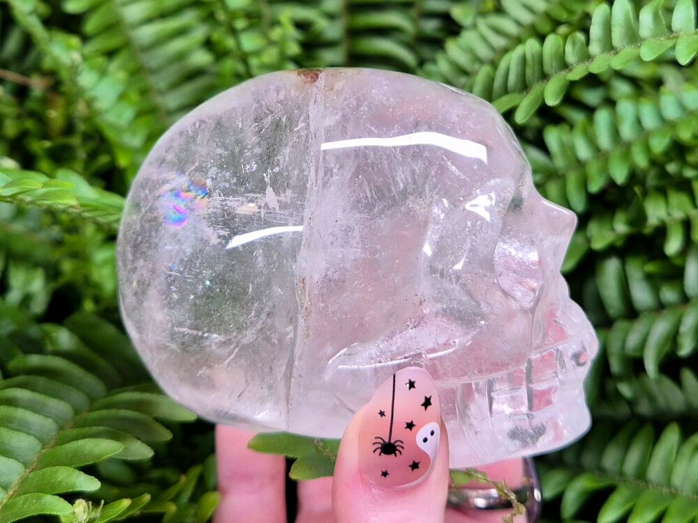 * Guardian Of The Roots To Healing * - Garden Quartz Self Healed Crystal Skull