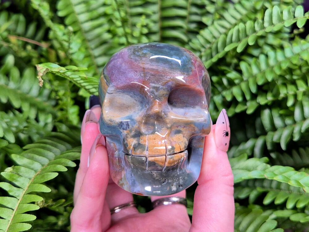 * Guardian Of Divine Flow * - Ocean Jasper Crystal Skull