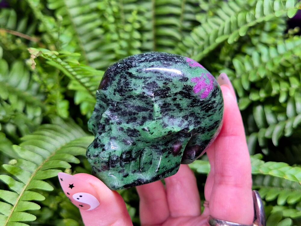 * Guardian Of The Sacred Heart * - Ruby Zoisite Crystal Skull (1)