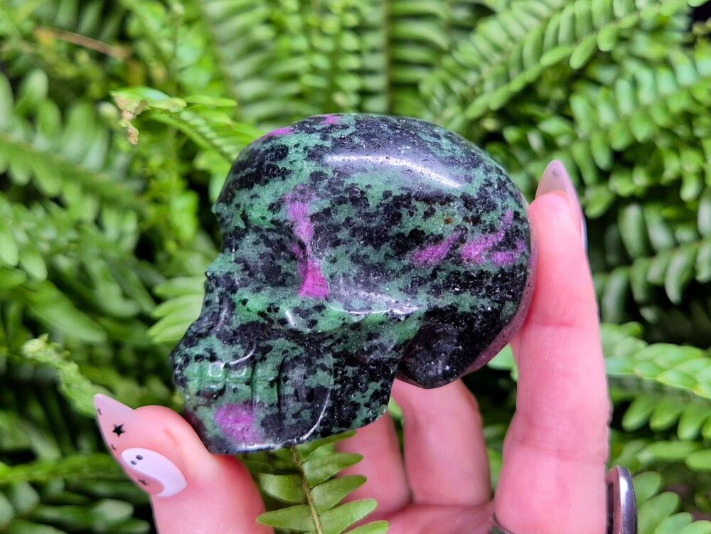 * Guardian Of The Sacred Heart * - Ruby Zoisite Crystal Skull (2)