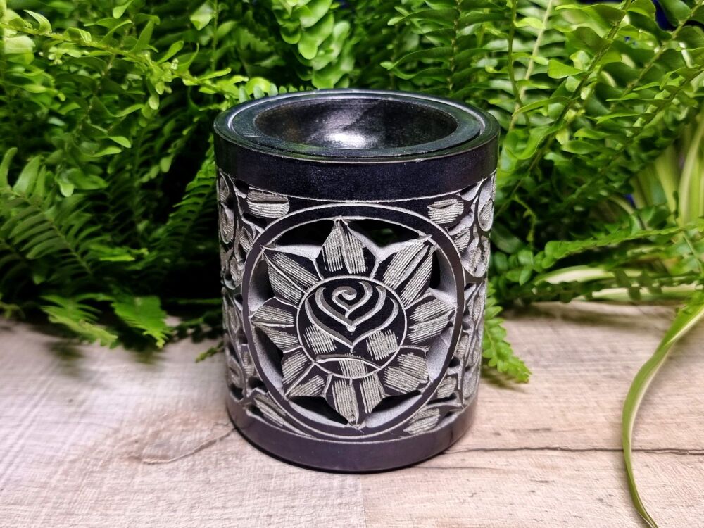 Incense and Oil Burner - Black Soapstone - Was &pound;25 (10%off)