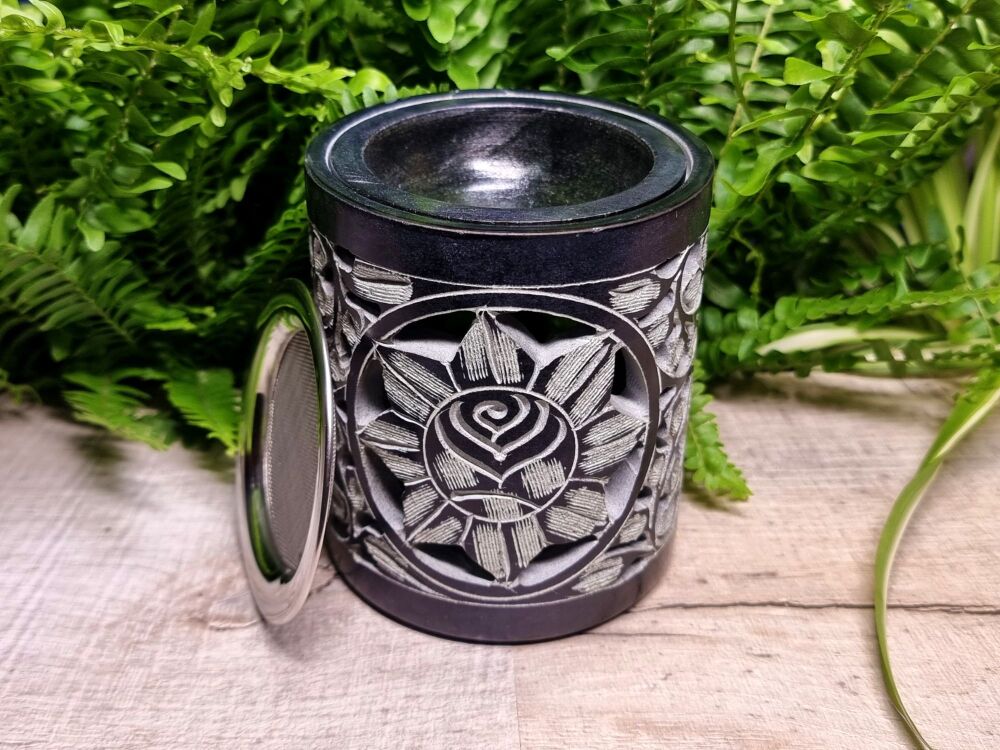 Incense and Oil Burner - Black Soapstone - Was &pound;25 (10%off)