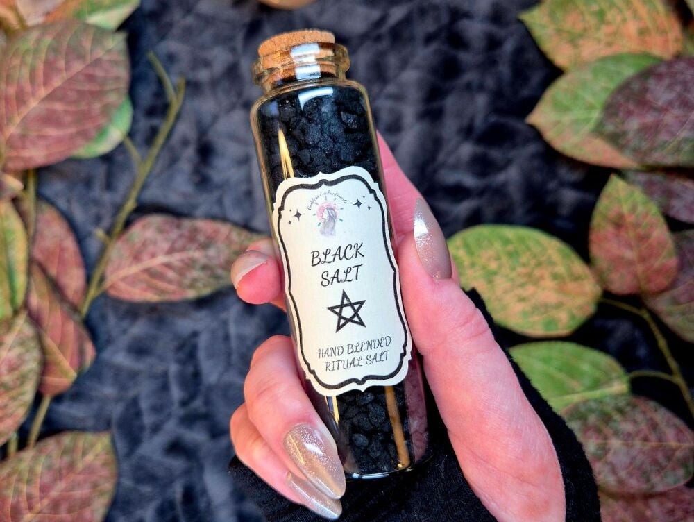 Hand Crafted Ritual Black Salt - Protection