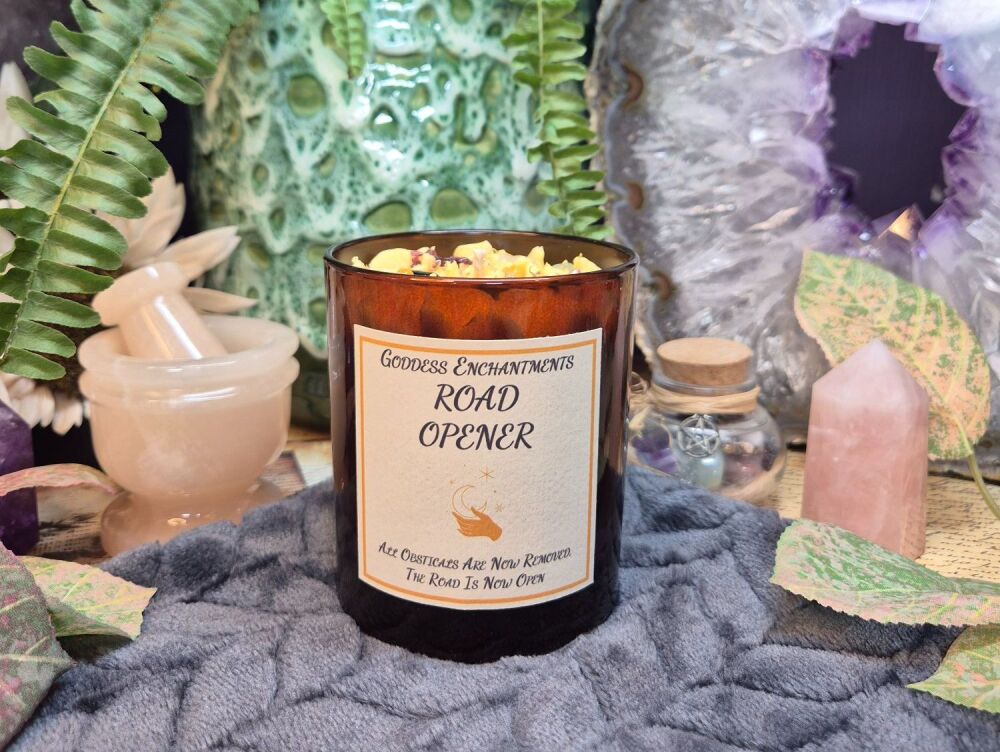 Road Opener Altar & Ritual Jar Candle ~ Organic and Natural