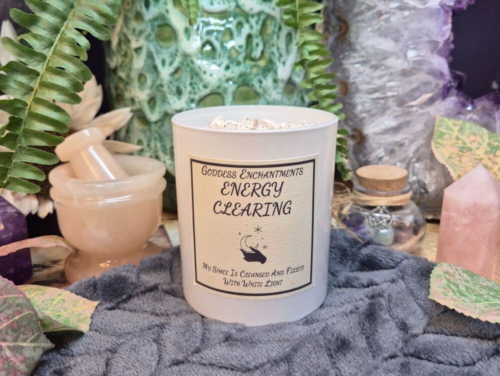 Energy Clearing Altar & Ritual Jar Candle ~ Organic and Natural