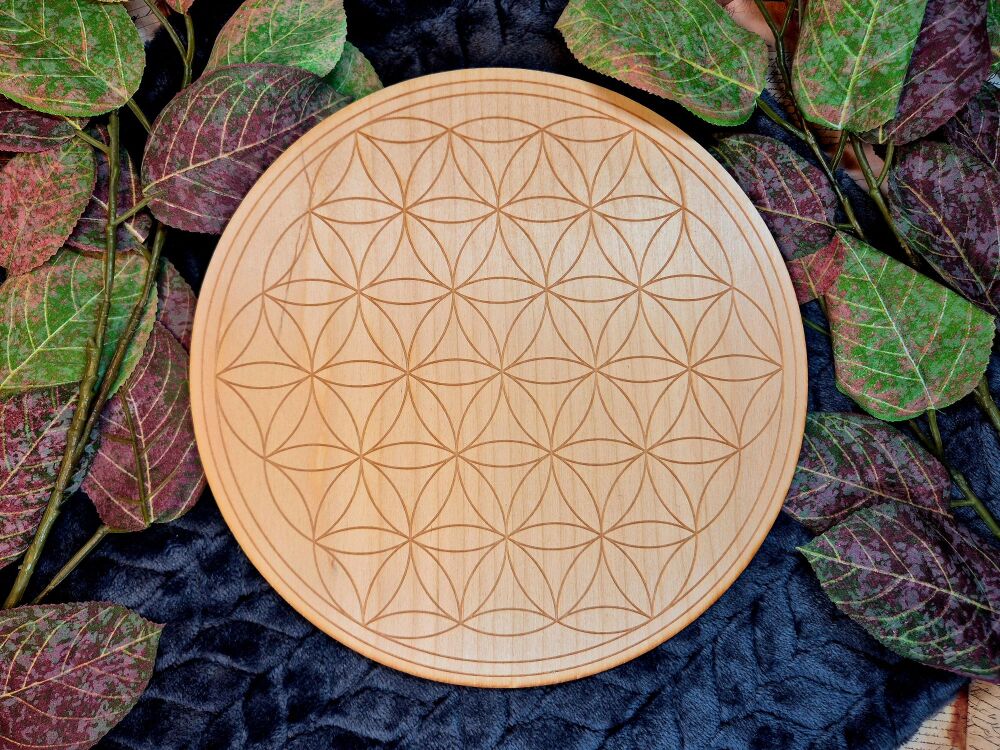 Flower Of Life Crystal Grid Board 10 inch