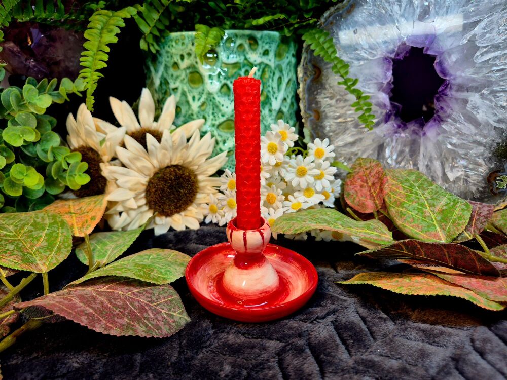 Candle Holder - Red