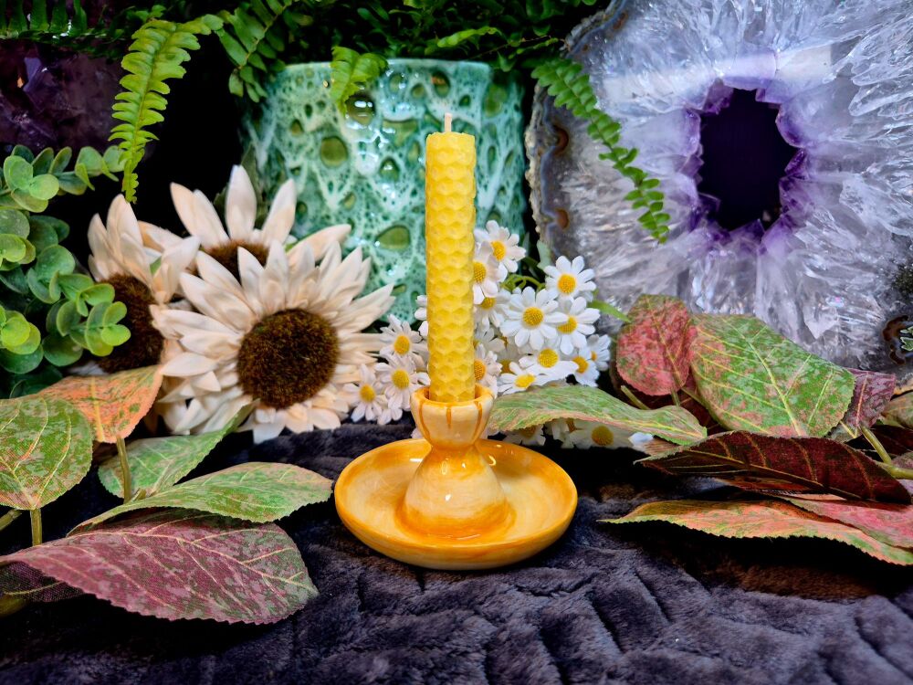 Candle Holder - Yellow