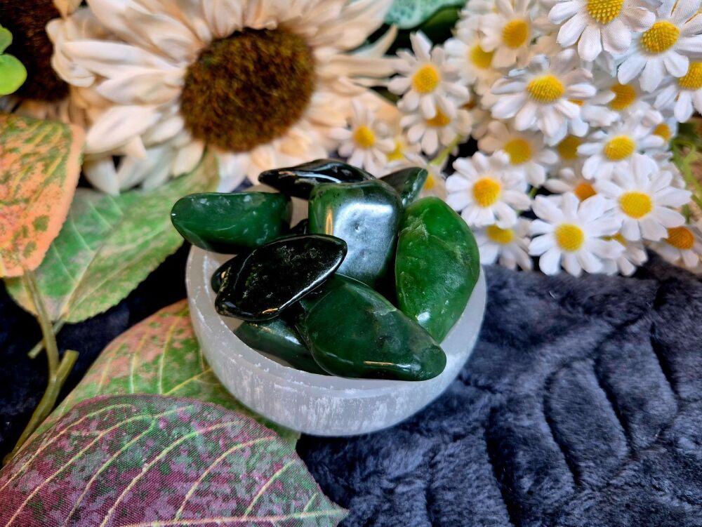 Nephrite Jade Tumblestone
