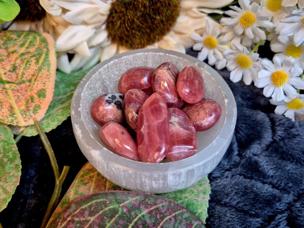 Rhodochrosite Tumblestone - Gemmy High Grade