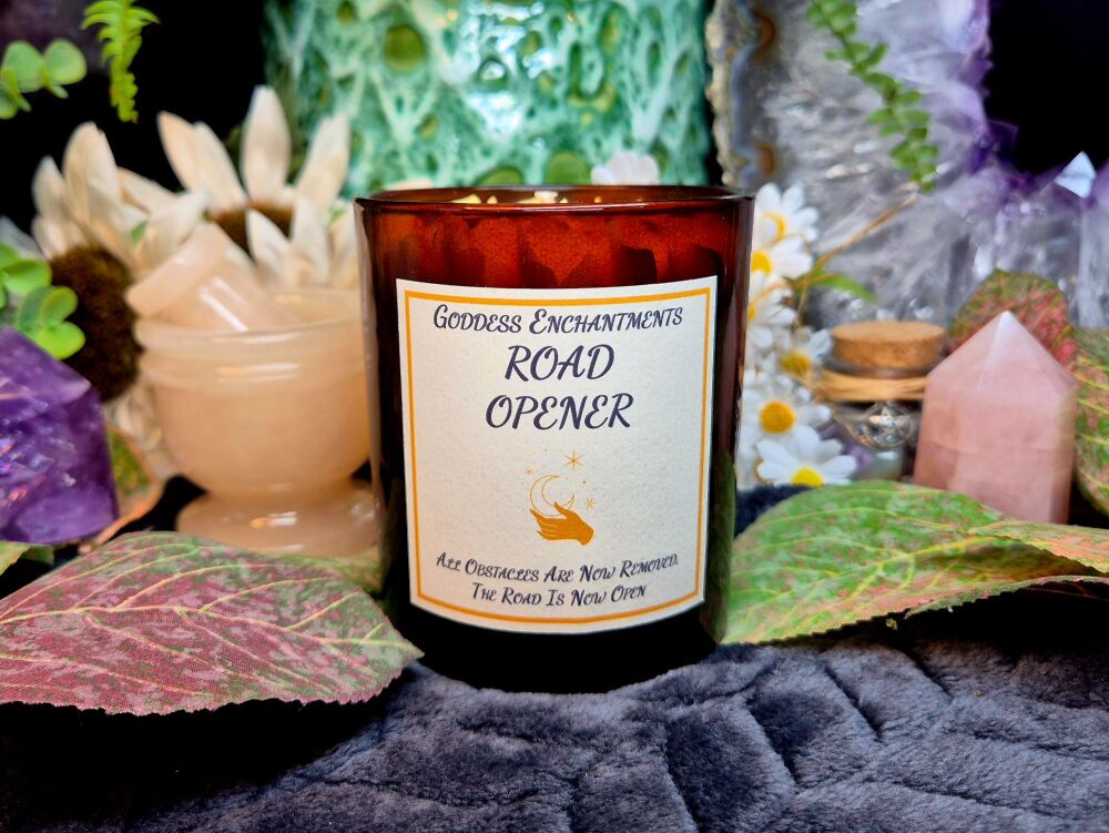 Road Opener Altar & Ritual Jar Candle ~ Organic and Natural