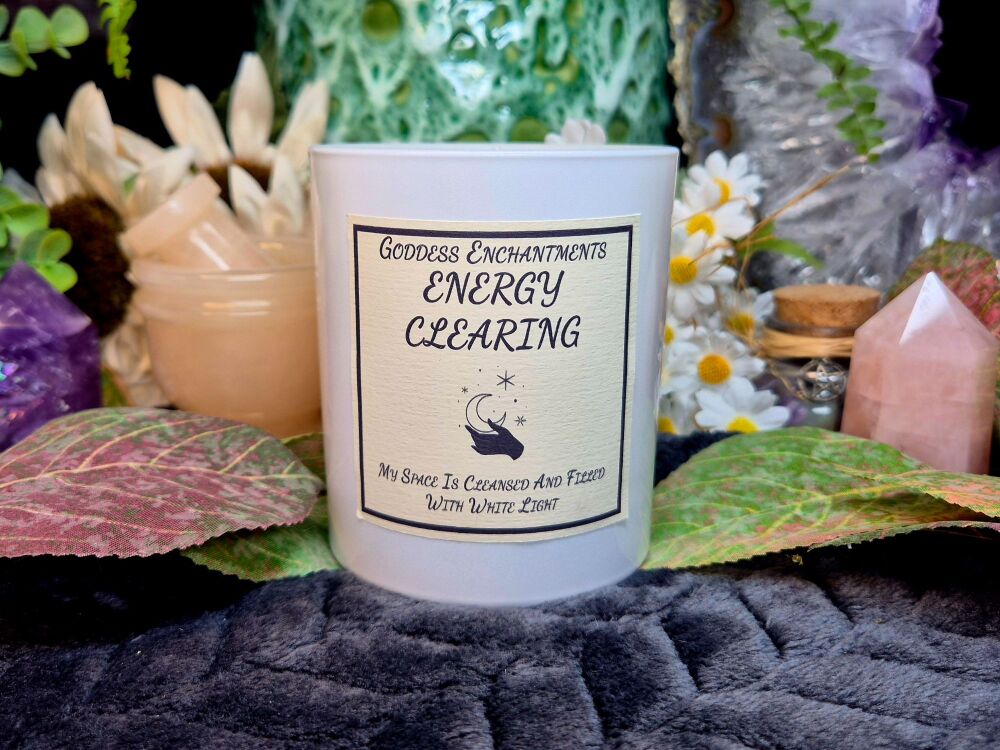 Energy Clearing Altar & Ritual Jar Candle ~ Organic and Natural