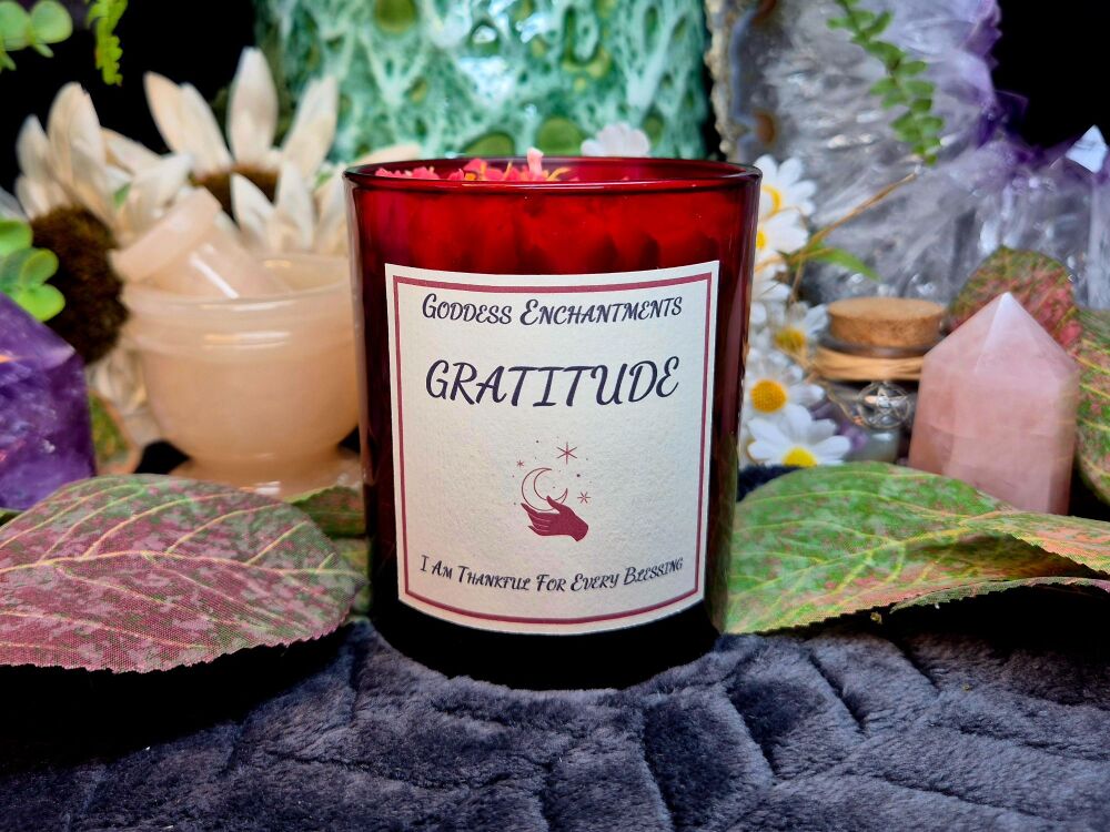 Gratitude Altar & Ritual Jar Candle ~ Organic and Natural