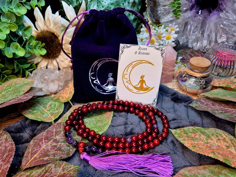 Amethyst Mala Set to Relax & Release