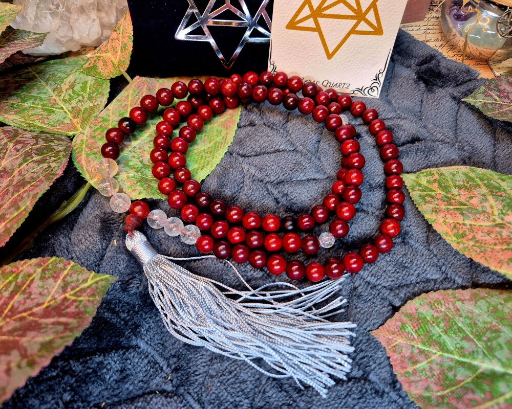 Clear Quartz Mala Set for Spiritual Connection