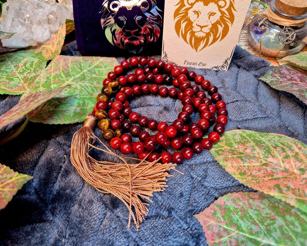Tigers Eye Mala Set for Courage and Strength