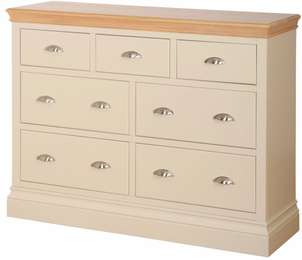 Lundel Chest 3 over 4 Jumper Drawers Ivory Oak