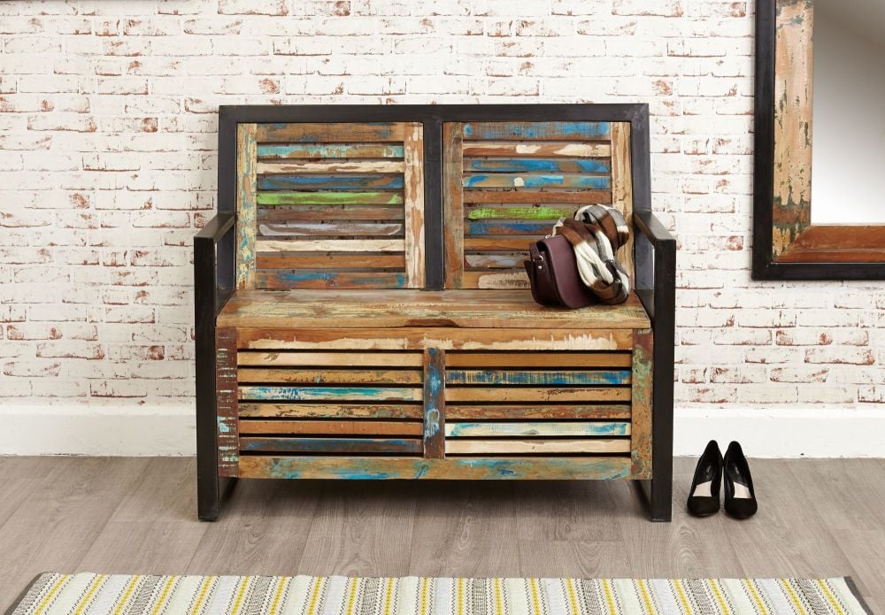 Ajai Recycled Storage Monks Bench (With Shoe Storage)