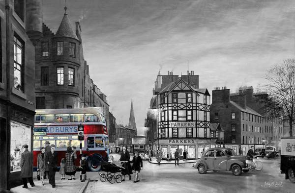 Bristo Street in the 1950's BW