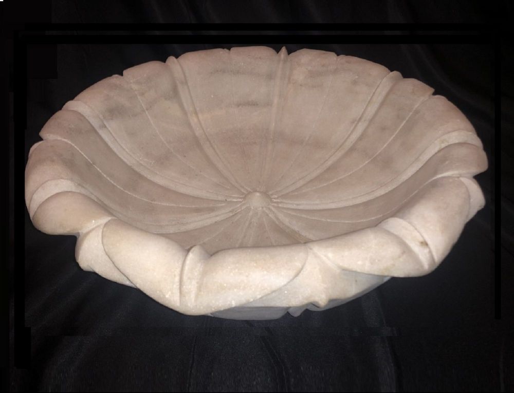 Large Marble Bowl H12cm W38cm D38cm