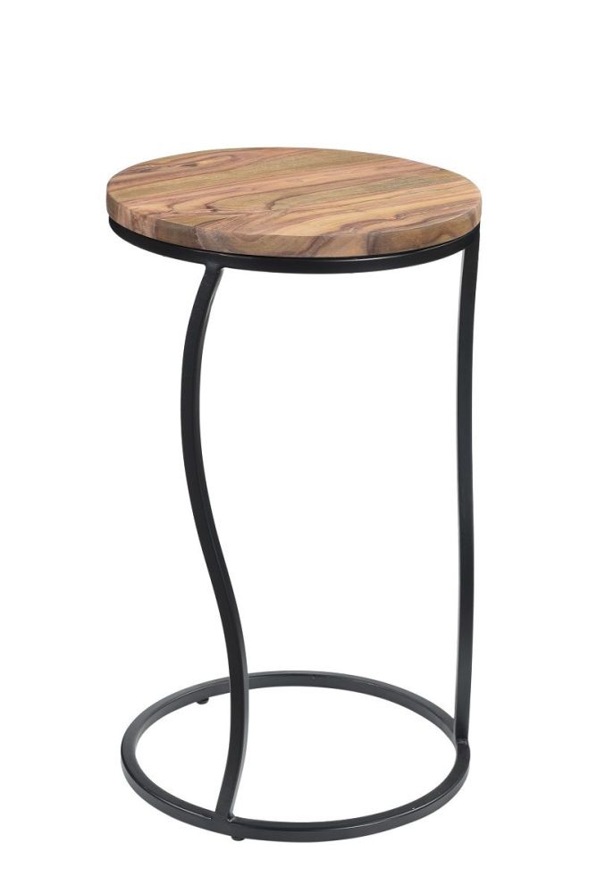Enfield Sofa Table  Round Black Wave Base
