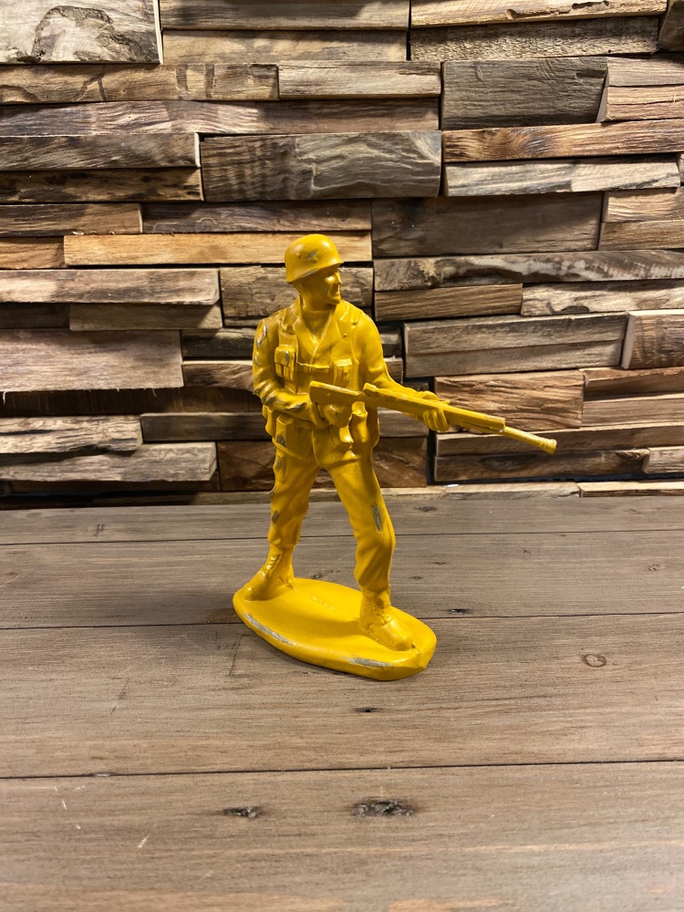 Vintage Toy Soldier Figure Yellow