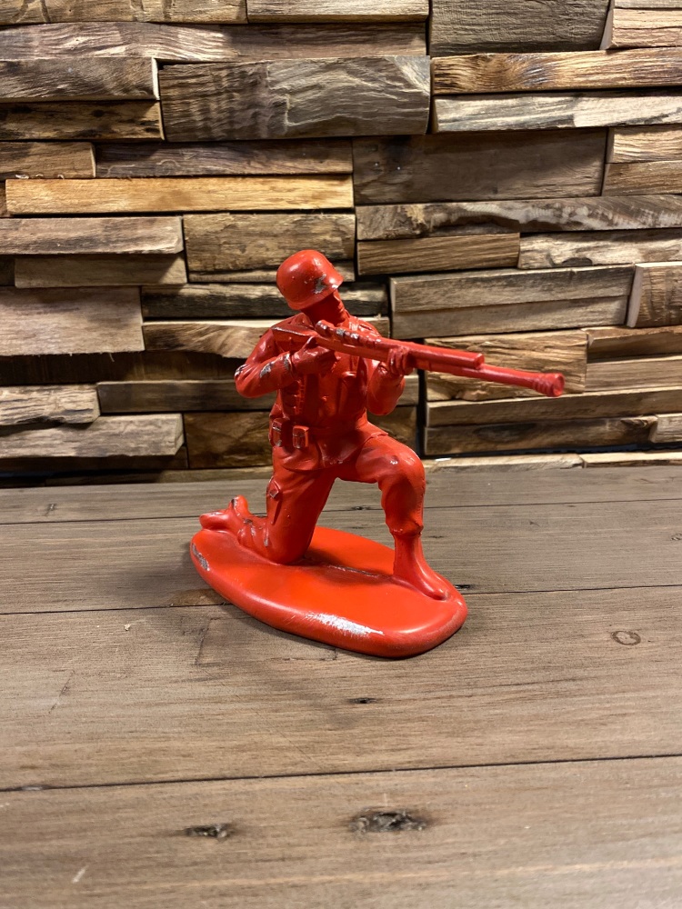 Vintage Toy Soldier Figure Red