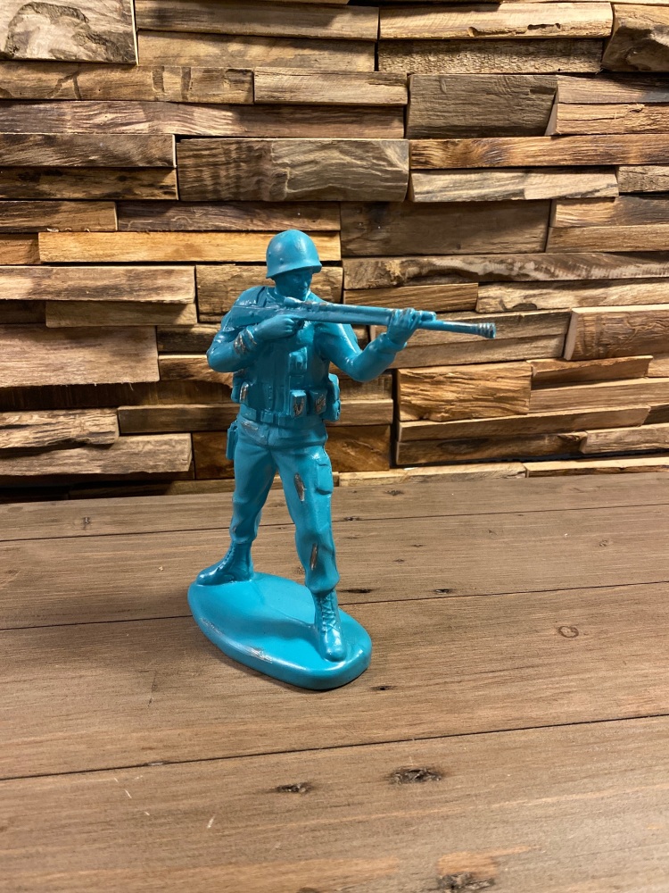Vintage Toy Soldier Figure Blue