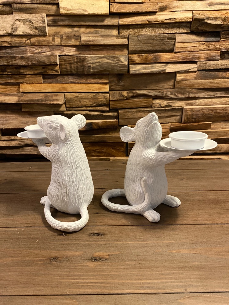 Pair of Mice Candle Holders