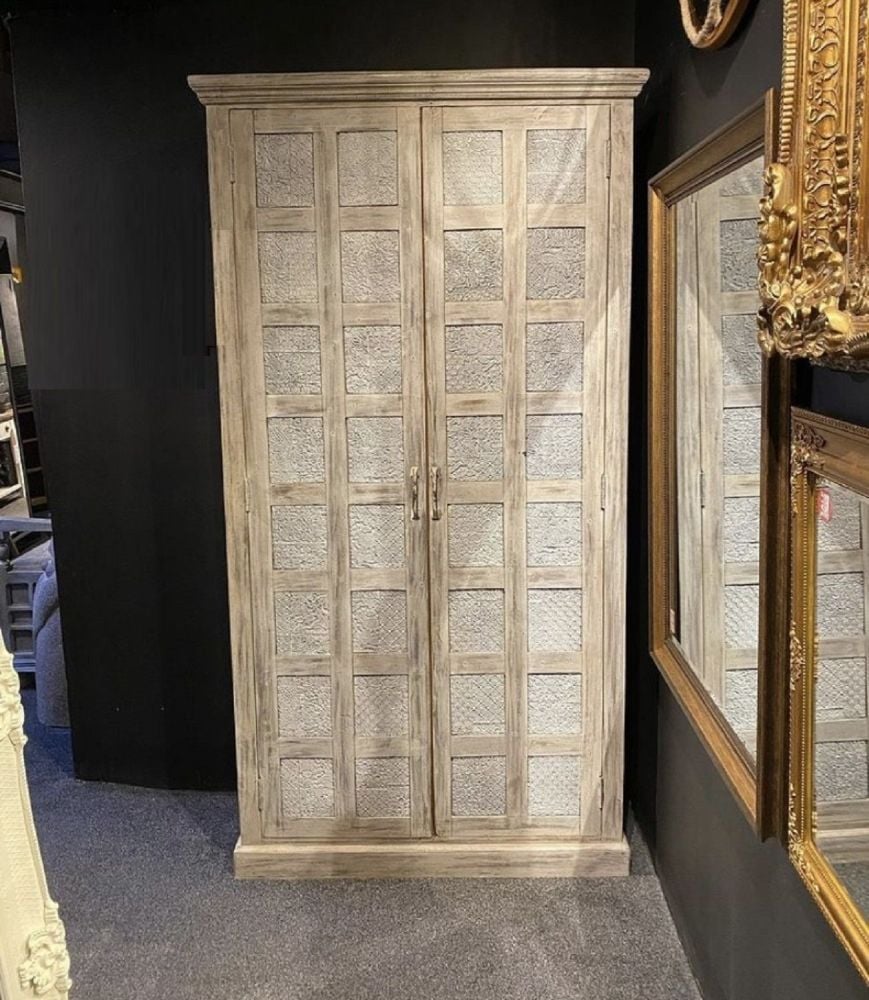 Ex-Display Tall Cupboard With Shelves Printing Block Doors